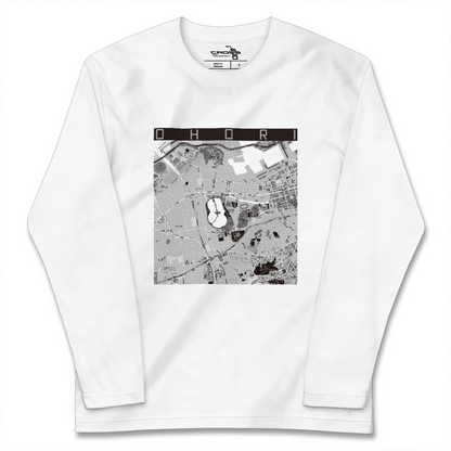 【大濠（福岡県）】地図柄ロングスリーブTシャツ