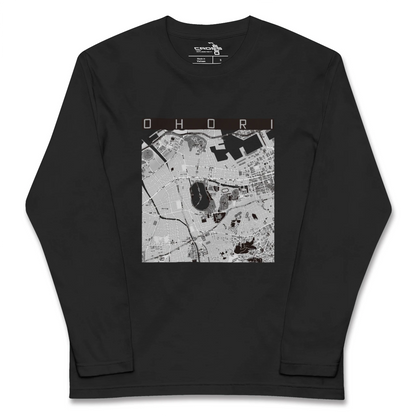 【大濠（福岡県）】地図柄ロングスリーブTシャツ