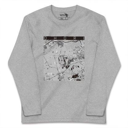 【大濠（福岡県）】地図柄ロングスリーブTシャツ