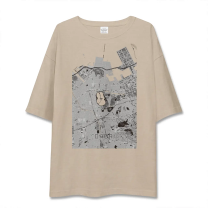 【大濠（福岡県）】地図柄ビッグシルエットTシャツ