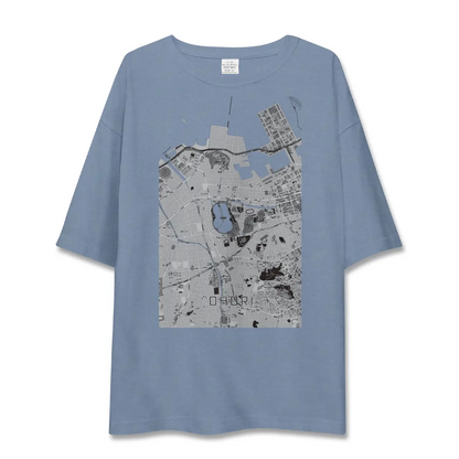 【大濠（福岡県）】地図柄ビッグシルエットTシャツ