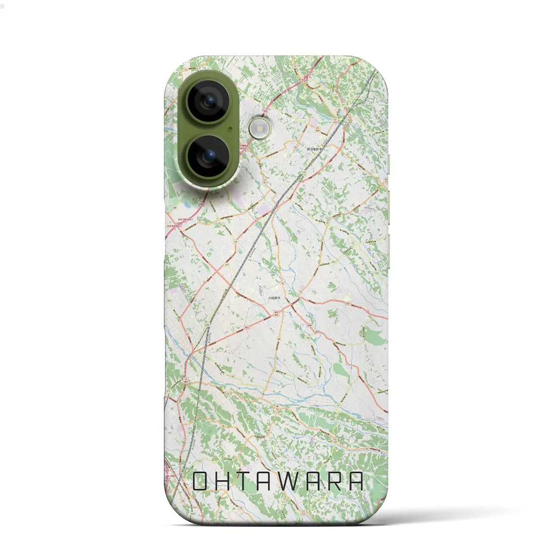【大田原(栃木県)】地図柄iPhoneケース(バックカバータイプ)ナチュラル・iPhone 17 Pro Max 用