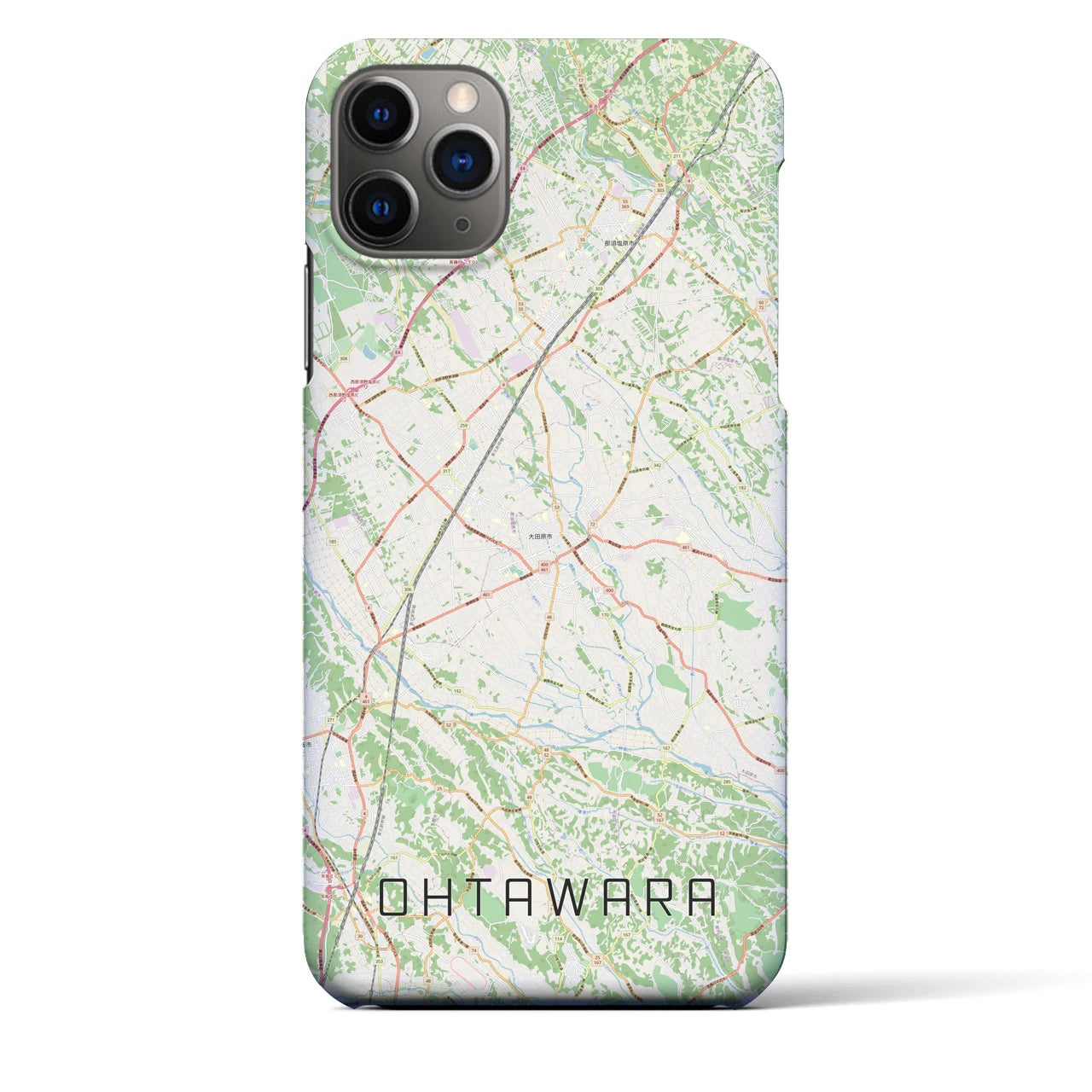 【大田原（栃木県）】地図柄iPhoneケース（バックカバータイプ）