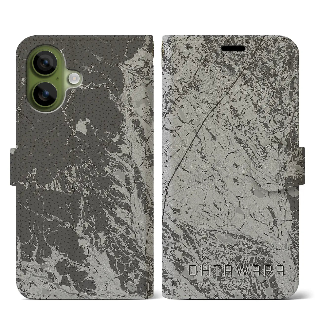 【大田原（栃木県）】地図柄iPhoneケース（手帳タイプ）