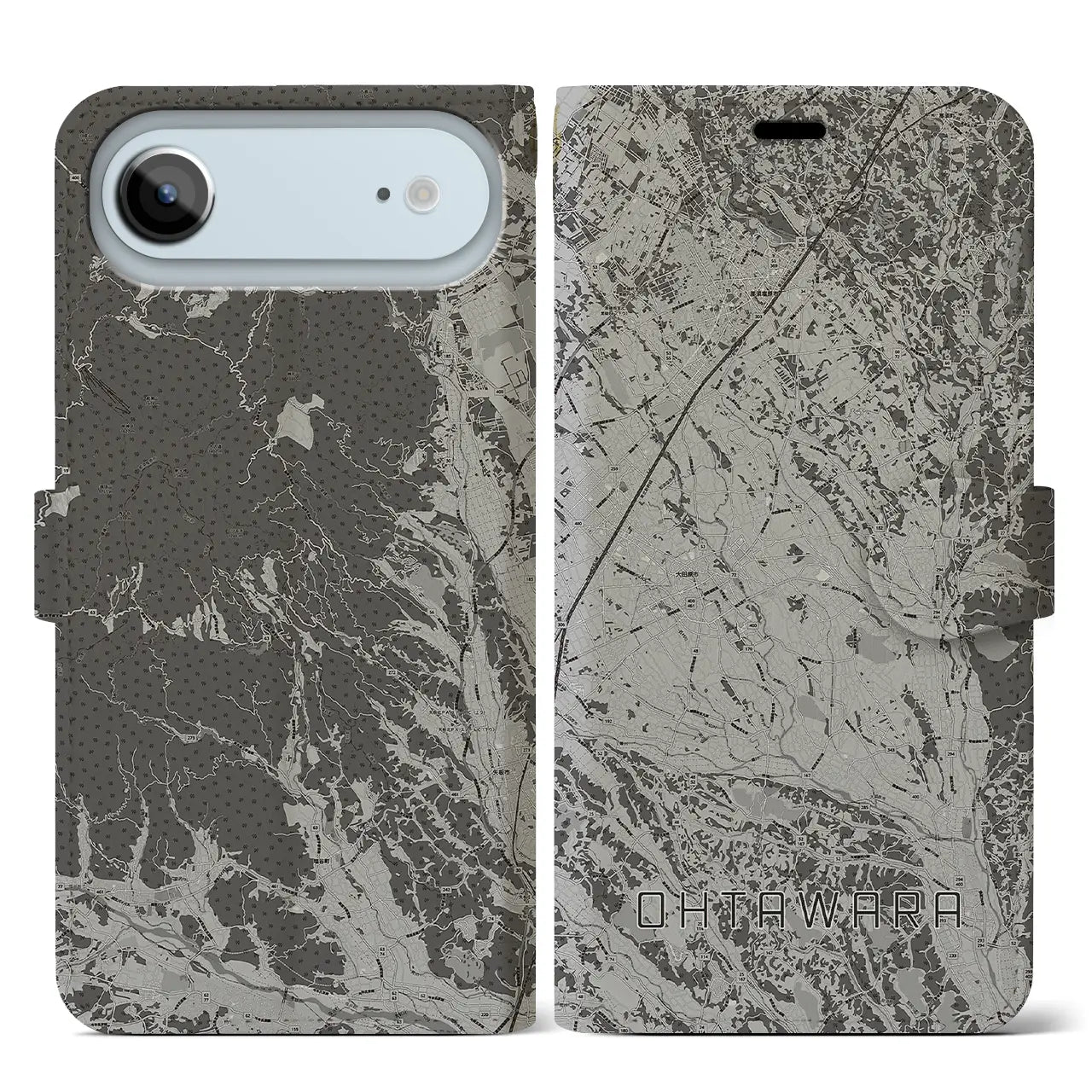 【大田原（栃木県）】地図柄iPhoneケース（手帳タイプ）