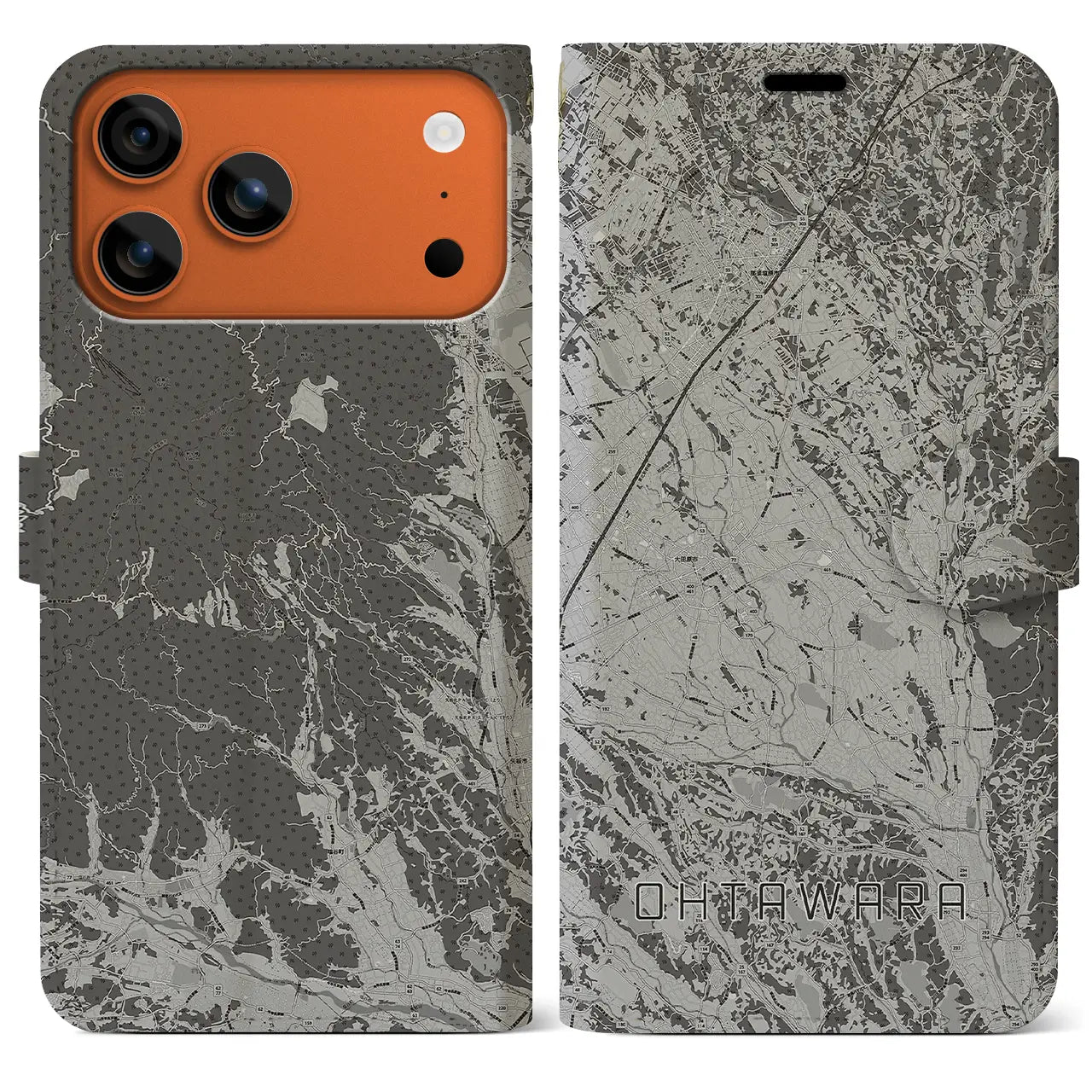 【大田原（栃木県）】地図柄iPhoneケース（手帳タイプ）