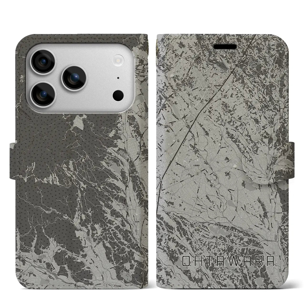 【大田原（栃木県）】地図柄iPhoneケース（手帳タイプ）