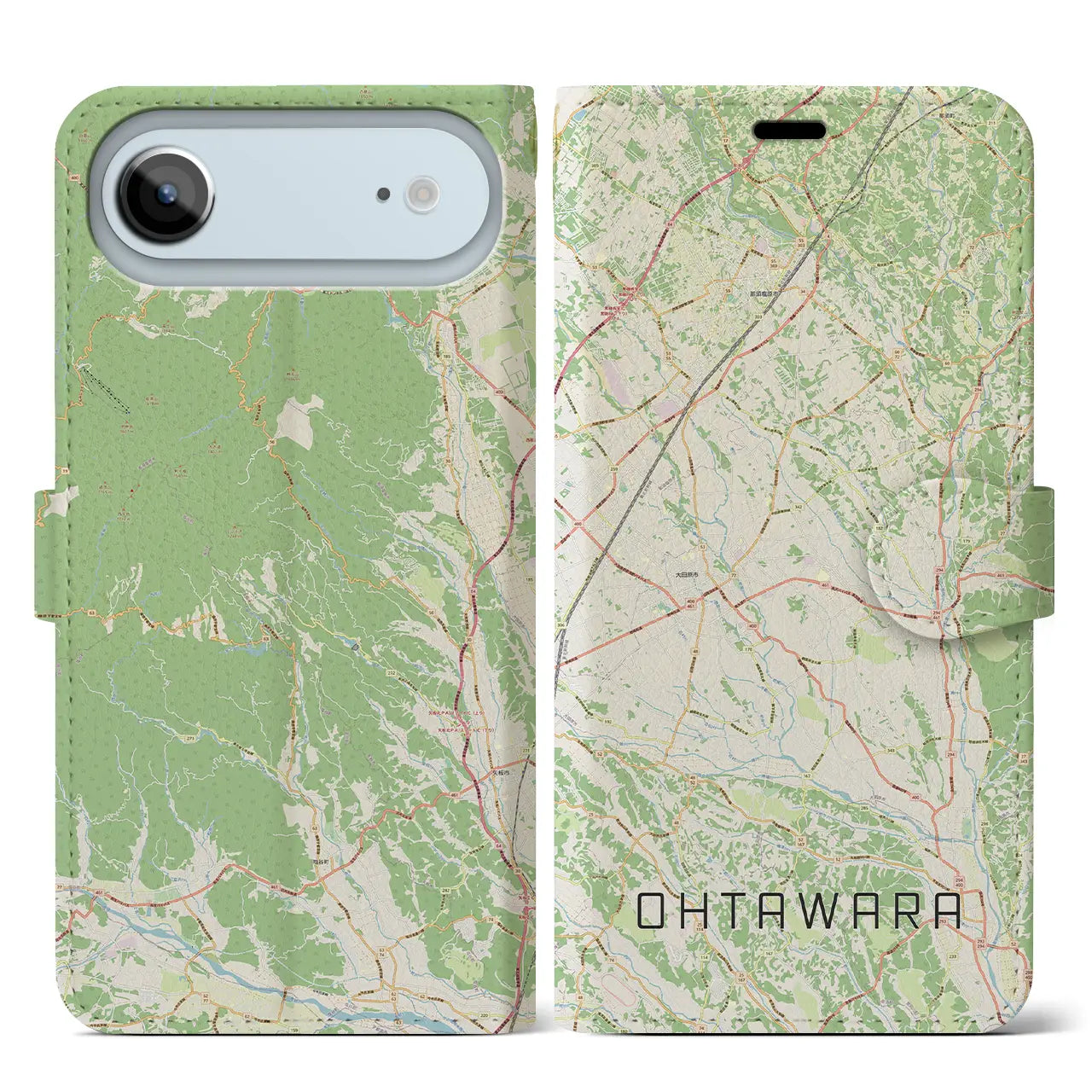 【大田原（栃木県）】地図柄iPhoneケース（手帳タイプ）