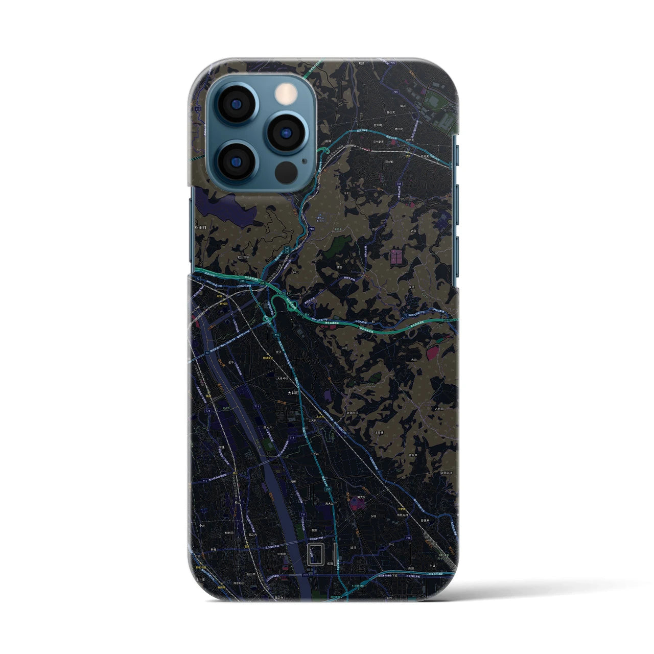 【大井（神奈川県）】地図柄iPhoneケース（バックカバータイプ）