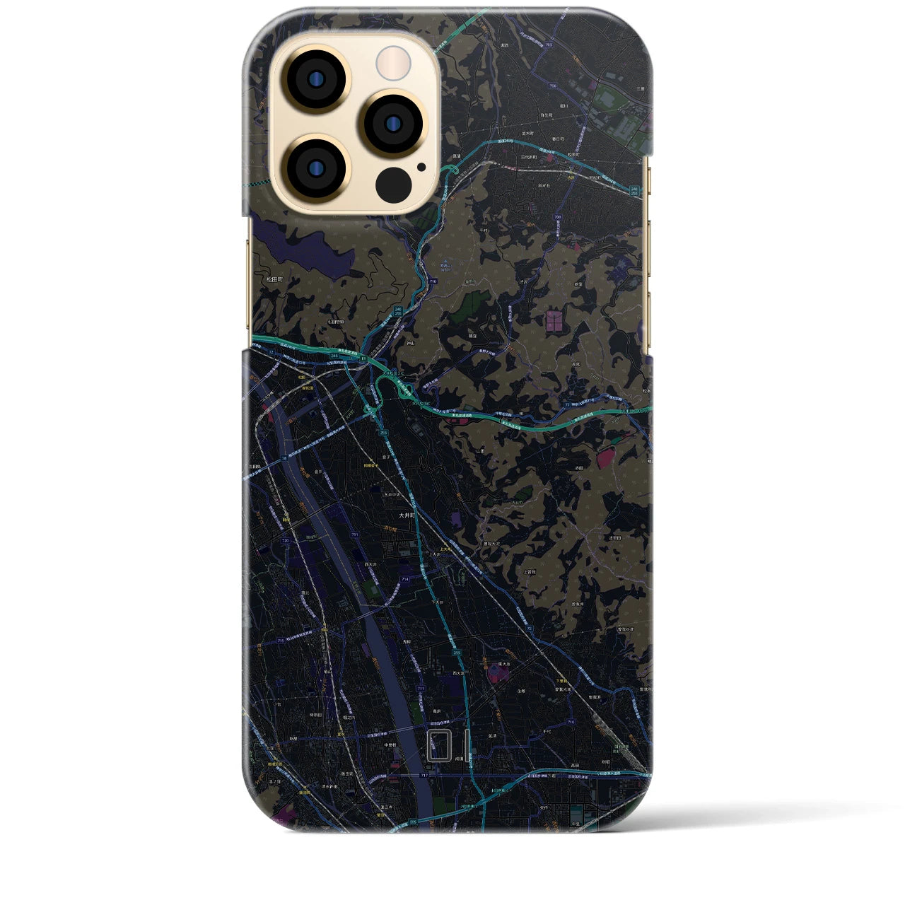 【大井（神奈川県）】地図柄iPhoneケース（バックカバータイプ）