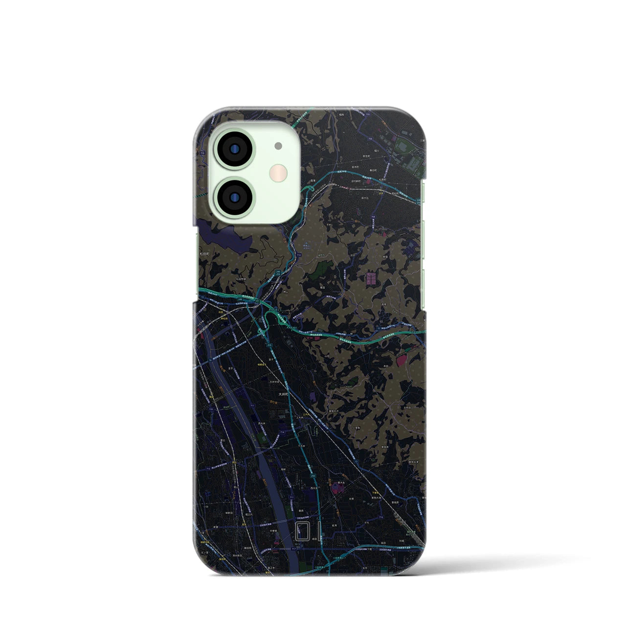【大井（神奈川県）】地図柄iPhoneケース（バックカバータイプ）