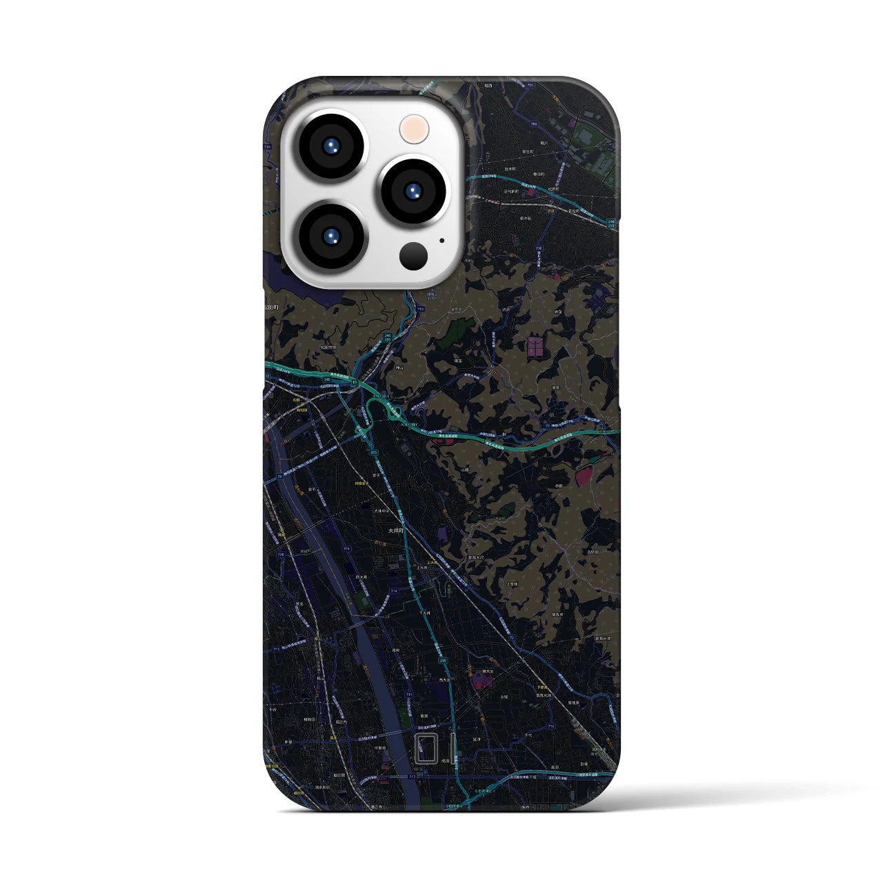 【大井（神奈川県）】地図柄iPhoneケース（バックカバータイプ）