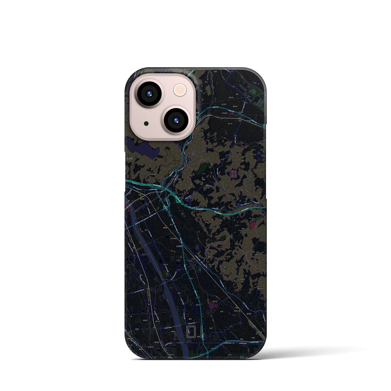 【大井（神奈川県）】地図柄iPhoneケース（バックカバータイプ）