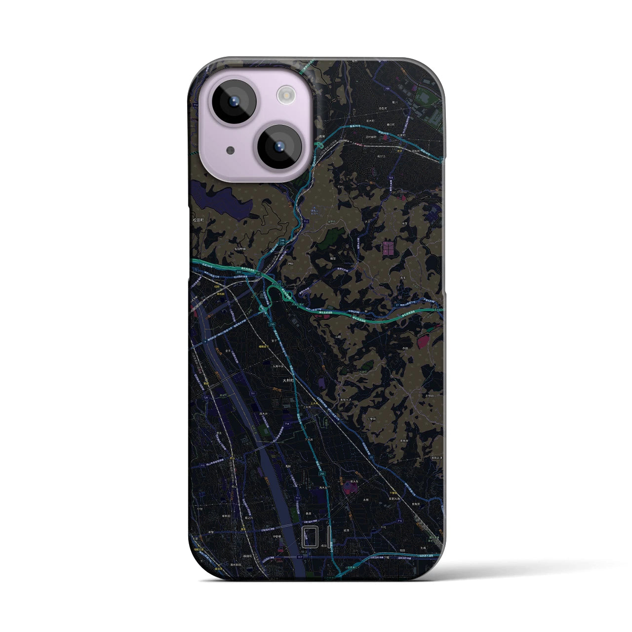 【大井（神奈川県）】地図柄iPhoneケース（バックカバータイプ）