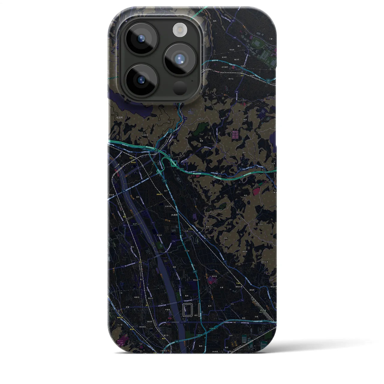 【大井（神奈川県）】地図柄iPhoneケース（バックカバータイプ）