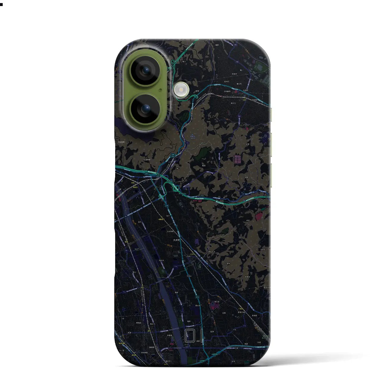 【大井（神奈川県）】地図柄iPhoneケース（バックカバータイプ）