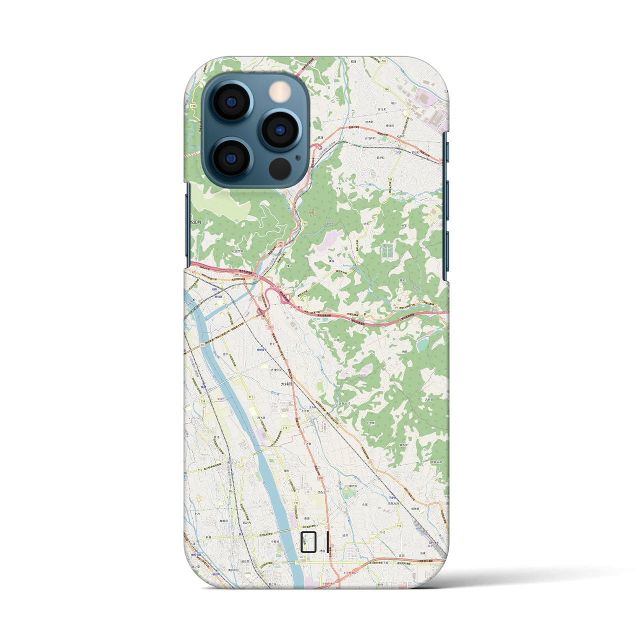 【大井（神奈川県）】地図柄iPhoneケース（バックカバータイプ）