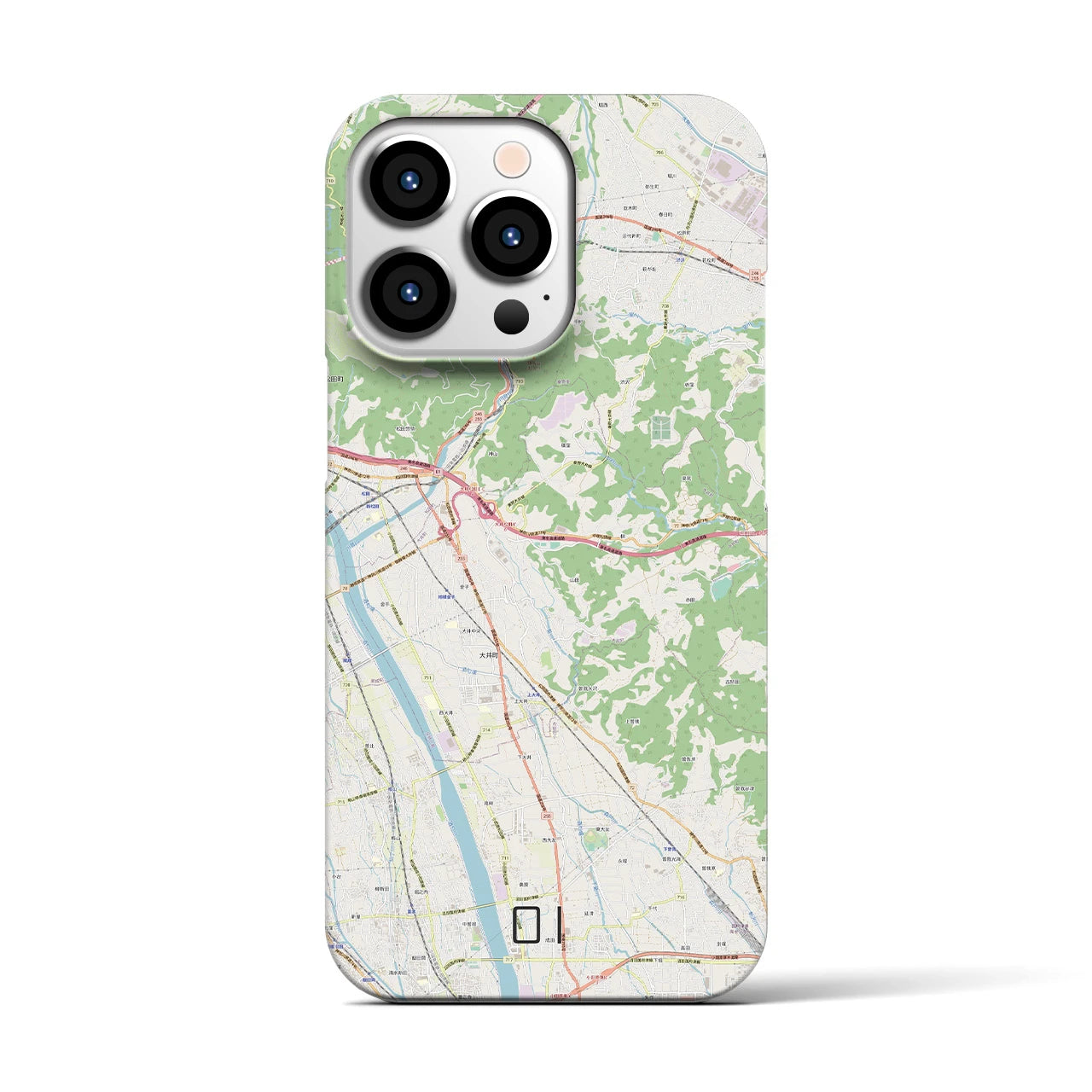 【大井（神奈川県）】地図柄iPhoneケース（バックカバータイプ）
