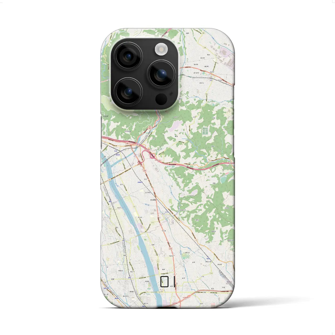 【大井（神奈川県）】地図柄iPhoneケース（バックカバータイプ）