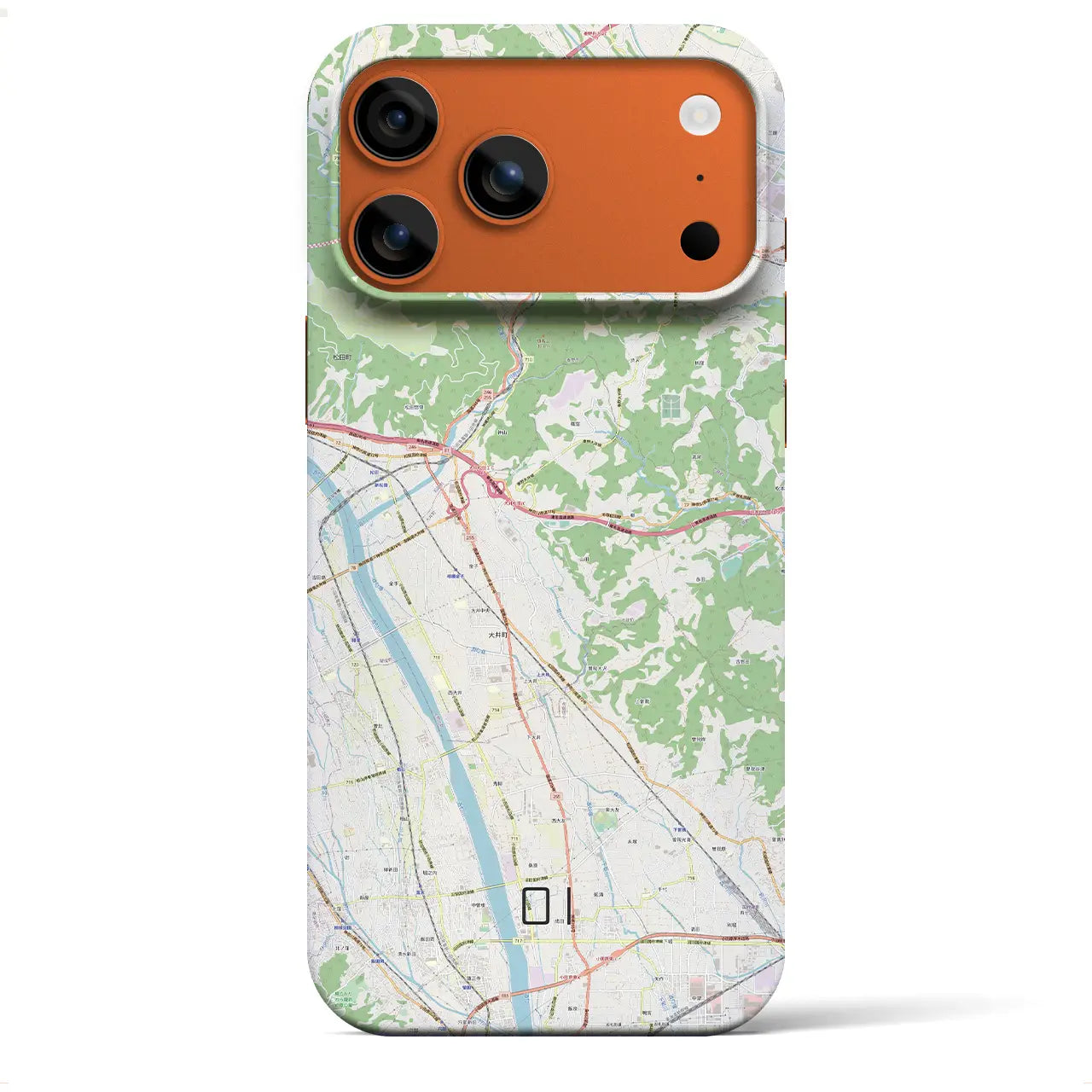 【大井（神奈川県）】地図柄iPhoneケース（バックカバータイプ）