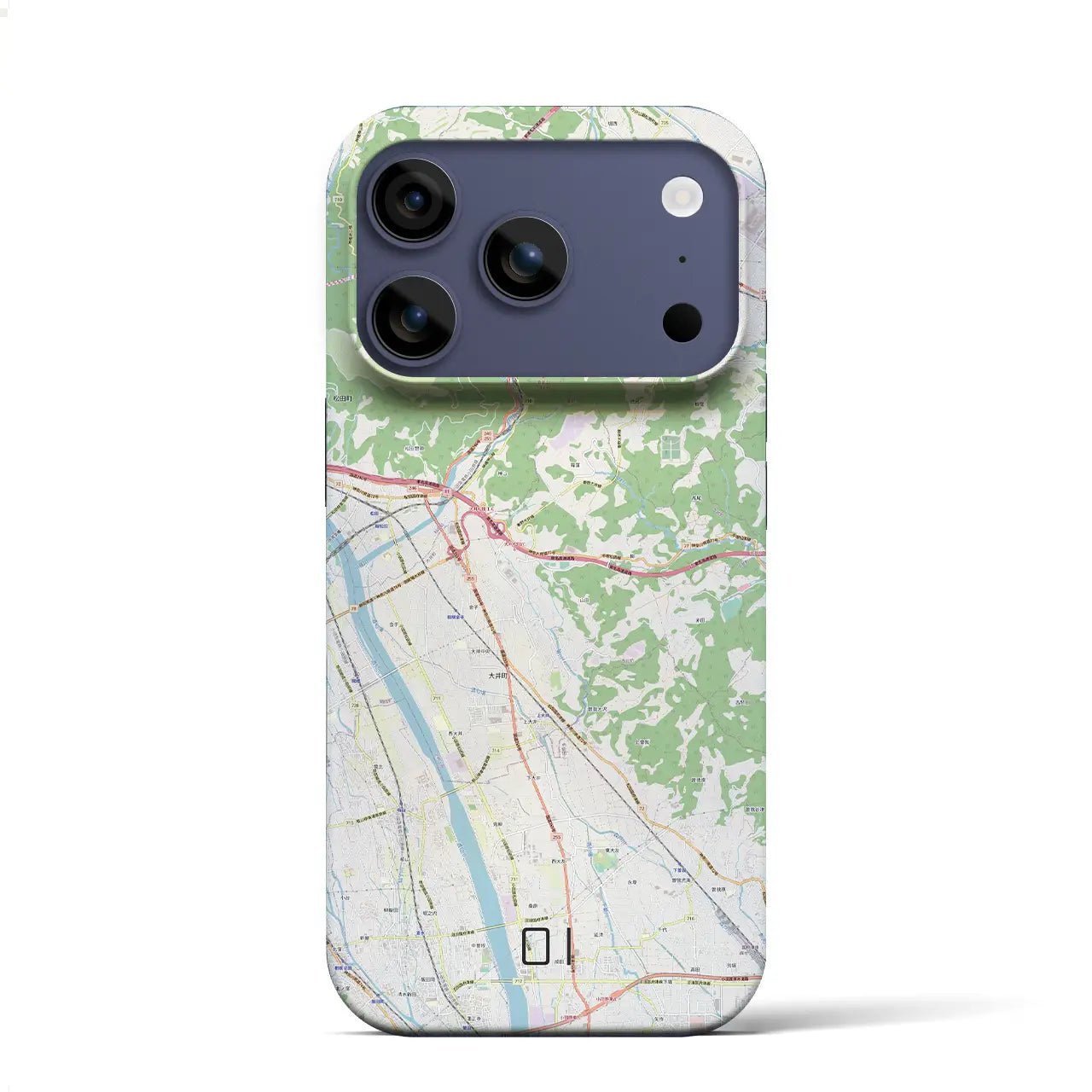 【大井（神奈川県）】地図柄iPhoneケース（バックカバータイプ）ナチュラル・iPhone 17 Pro Max 用