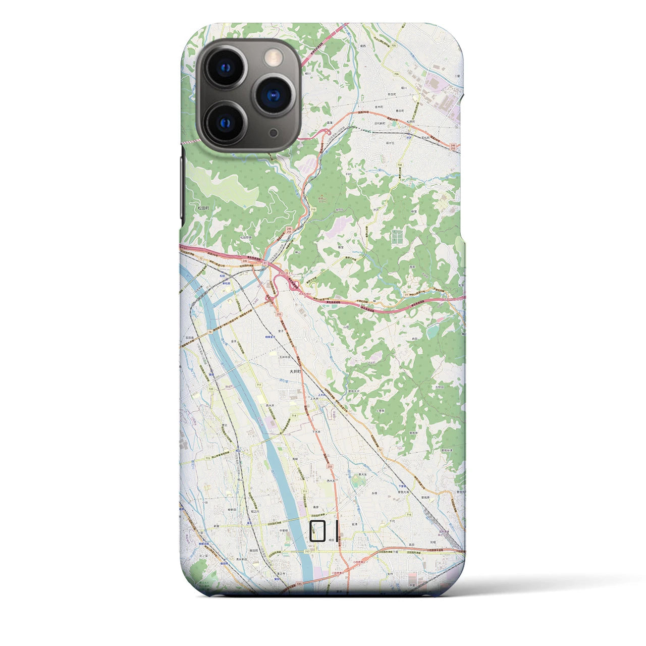 【大井（神奈川県）】地図柄iPhoneケース（バックカバータイプ）