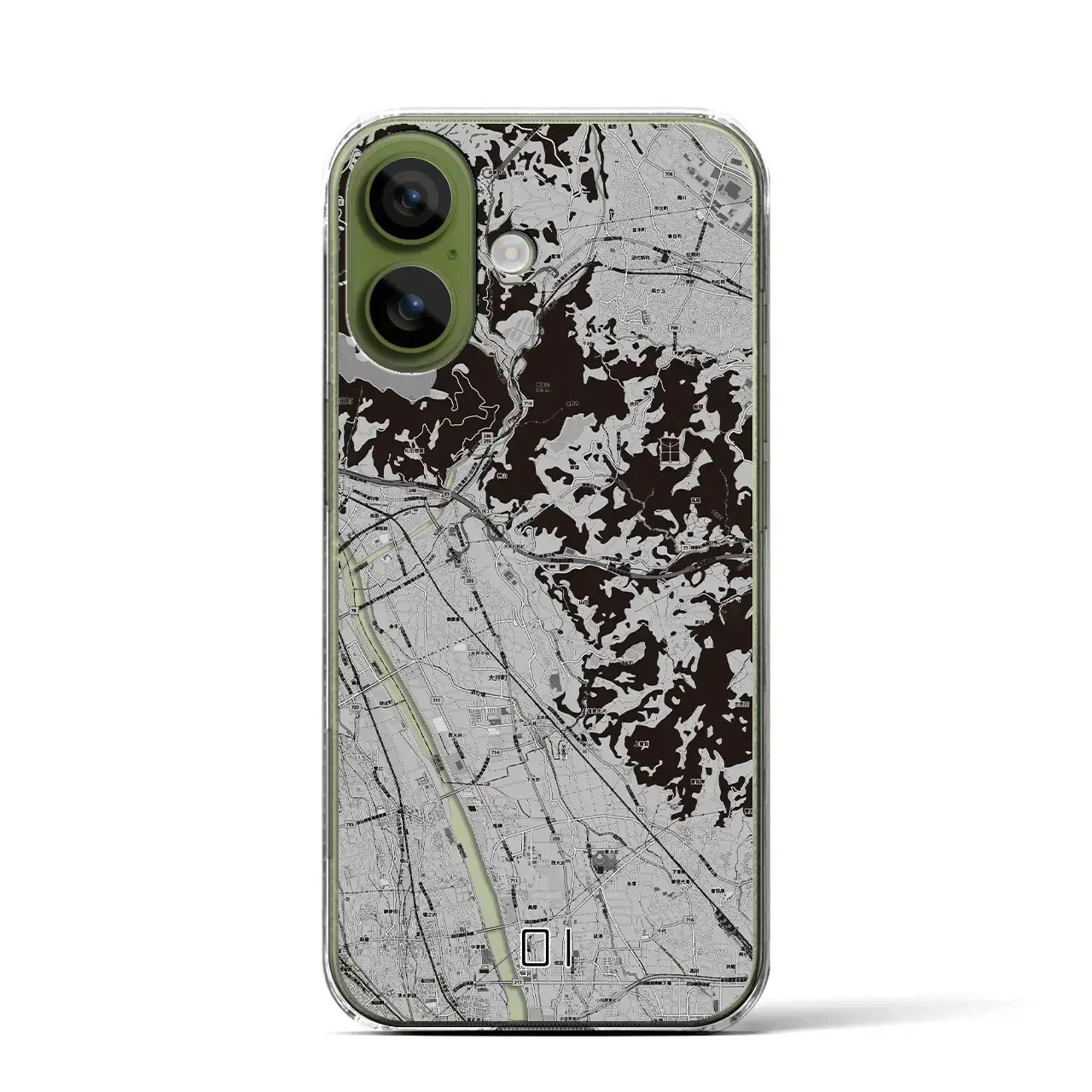 【大井（神奈川県）】地図柄iPhoneケース（クリアタイプ）
