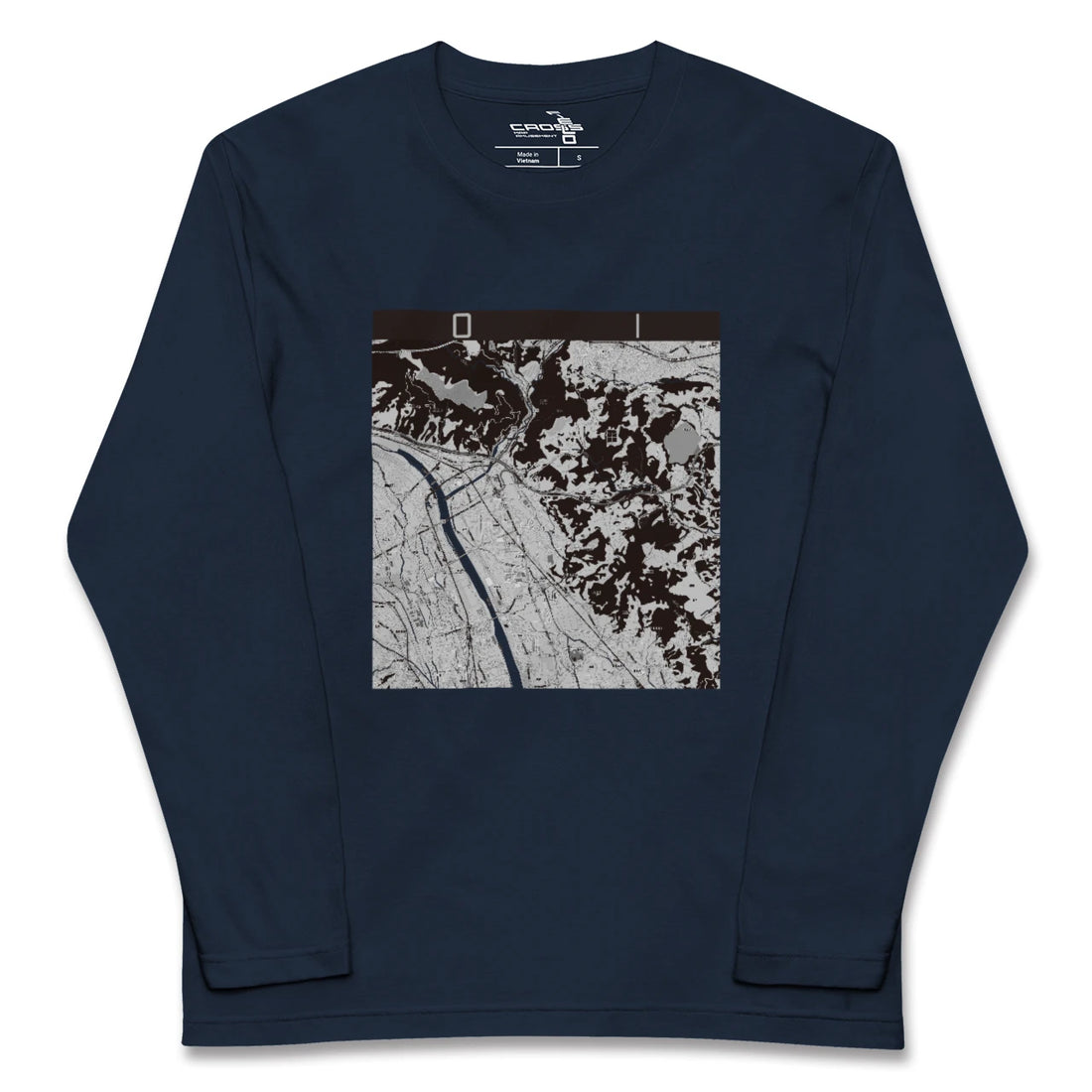 【大井（神奈川県）】地図柄ロングスリーブTシャツ