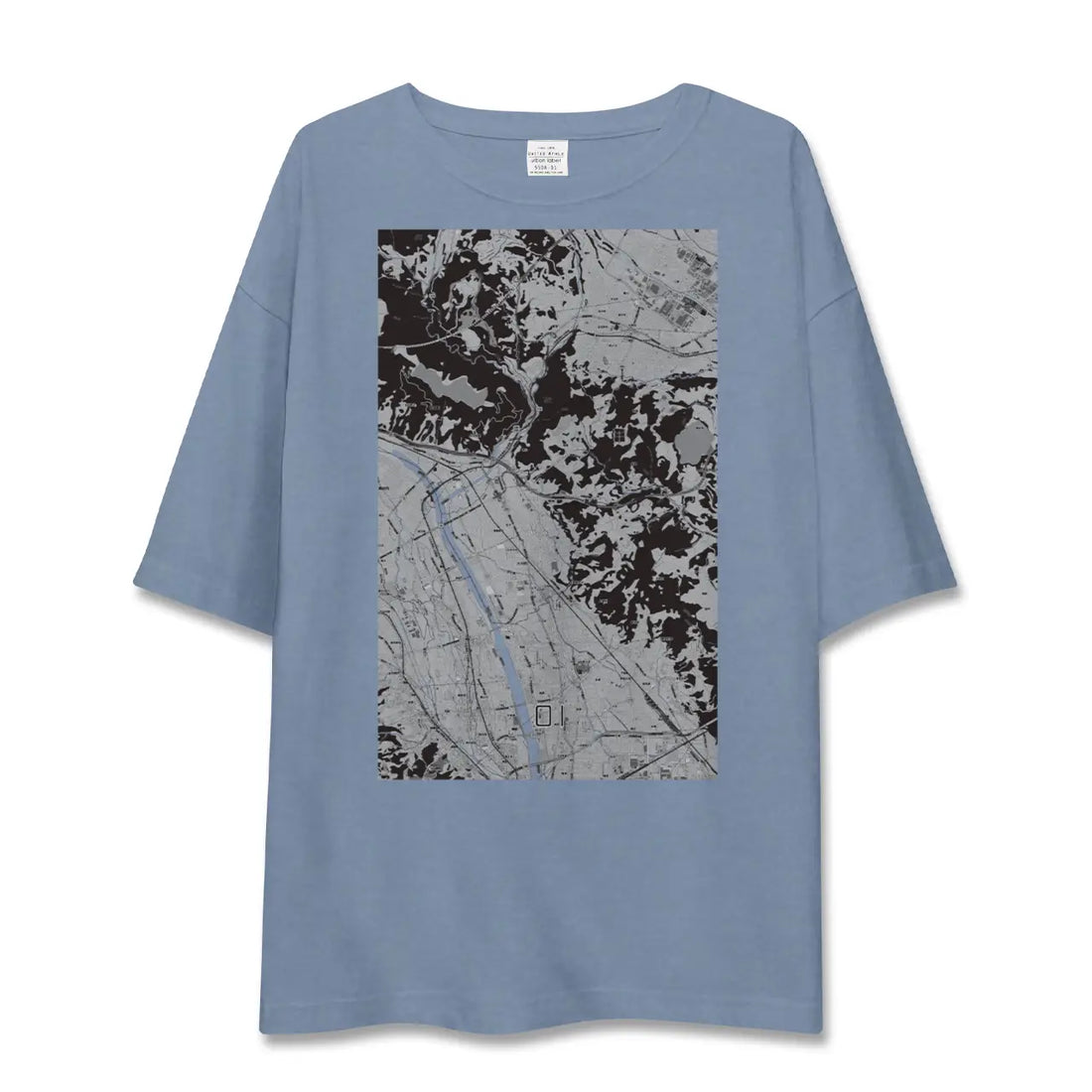 【大井（神奈川県）】地図柄ビッグシルエットTシャツ
