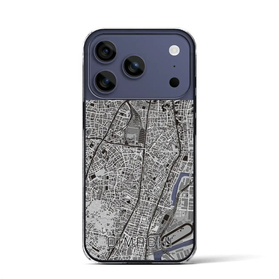 【大井町（東京都）】地図柄iPhoneケース（クリアタイプ）