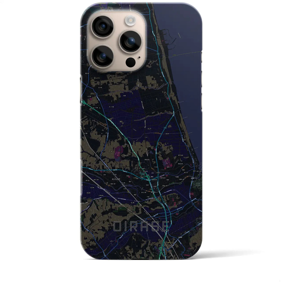 【おいらせ(青森県)】地図柄iPhoneケース(バックカバータイプ)