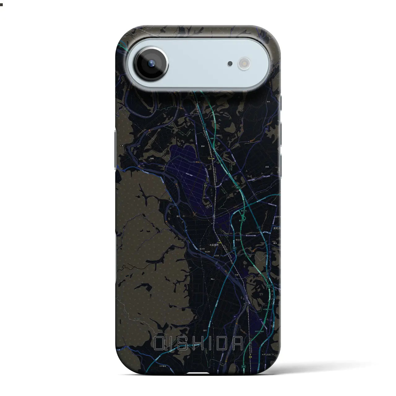 【大石田（山形県）】地図柄iPhoneケース（バックカバータイプ）