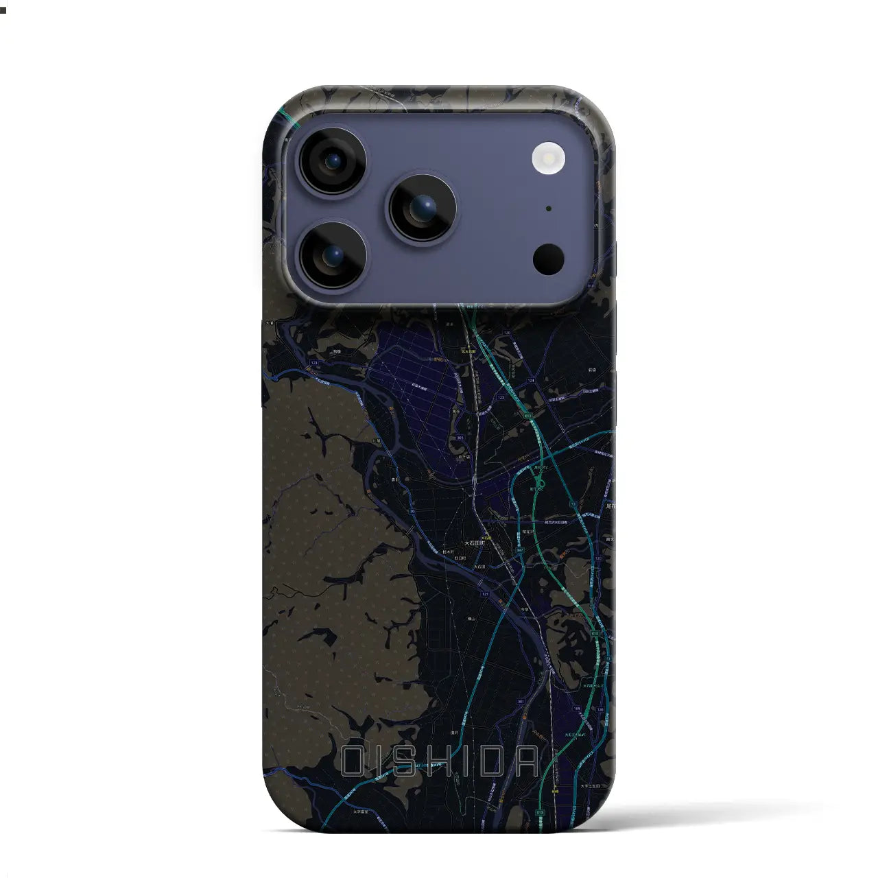 【大石田（山形県）】地図柄iPhoneケース（バックカバータイプ）