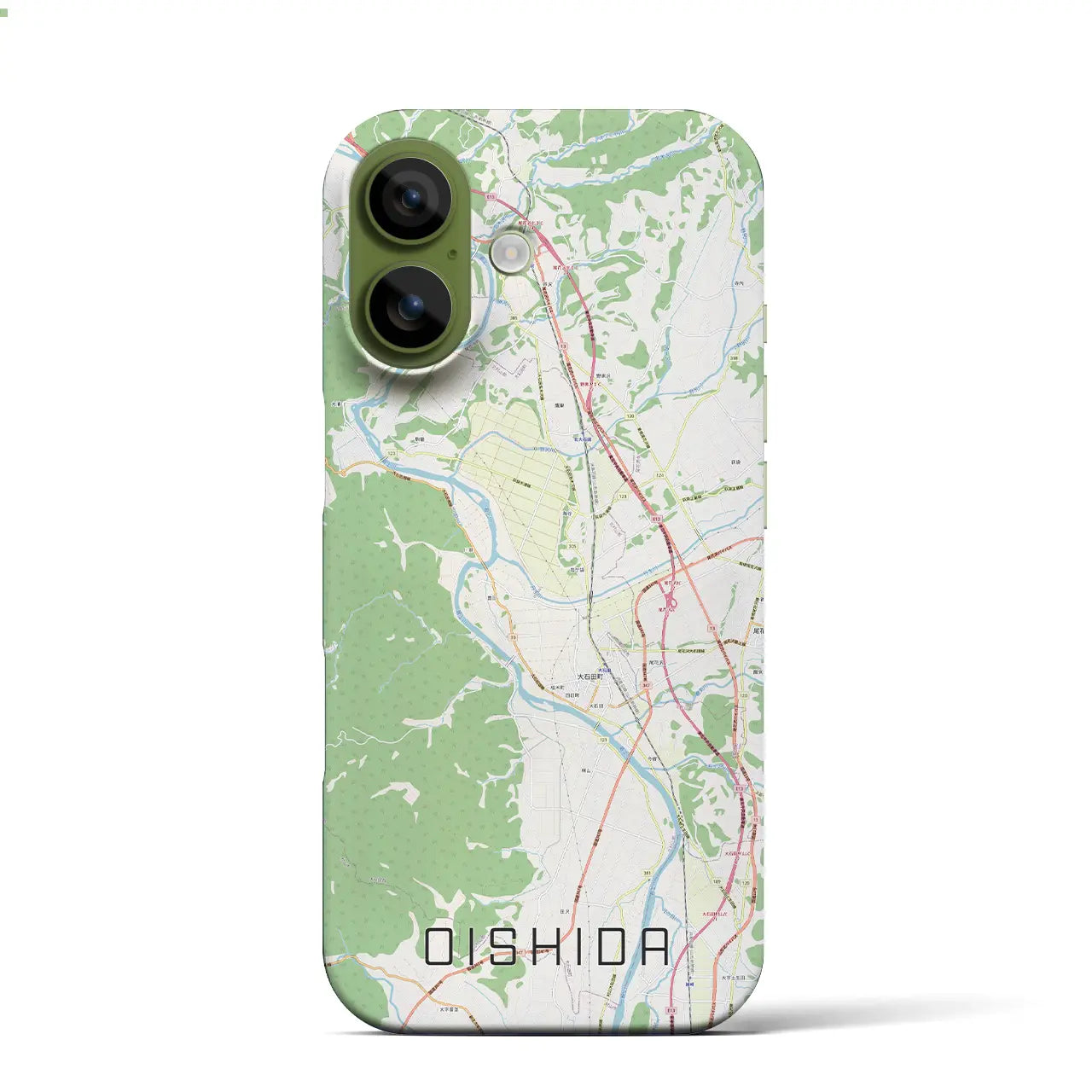 【大石田（山形県）】地図柄iPhoneケース（バックカバータイプ）