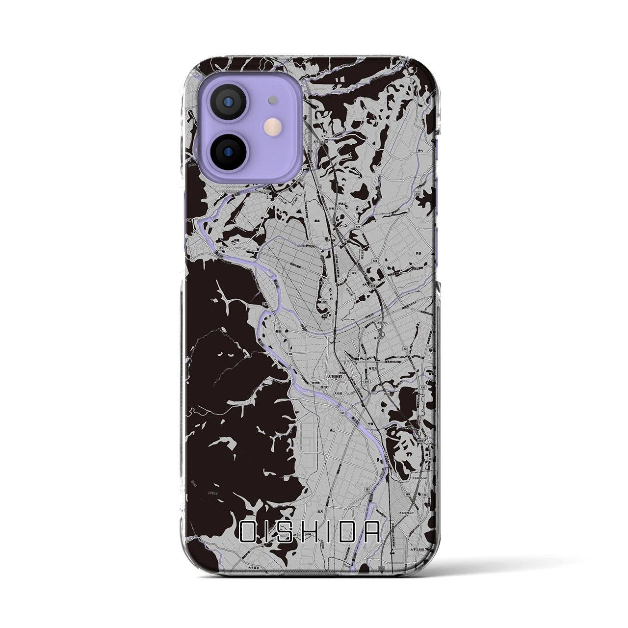 【大石田（山形県）】地図柄iPhoneケース（クリアタイプ）