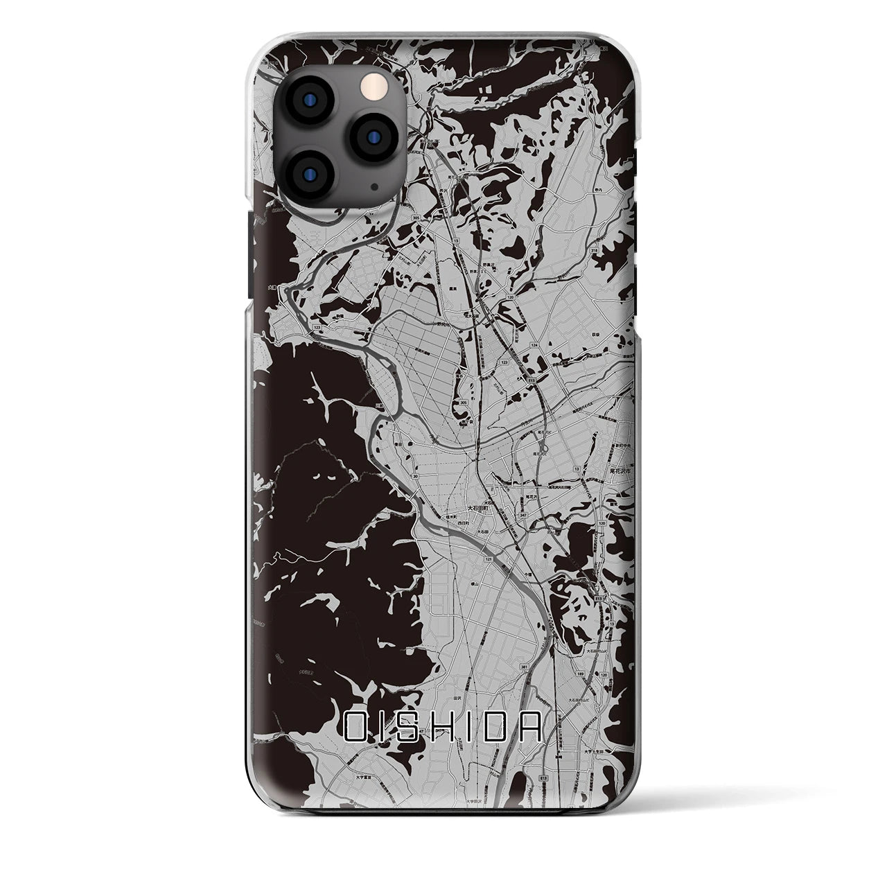 【大石田（山形県）】地図柄iPhoneケース（クリアタイプ）