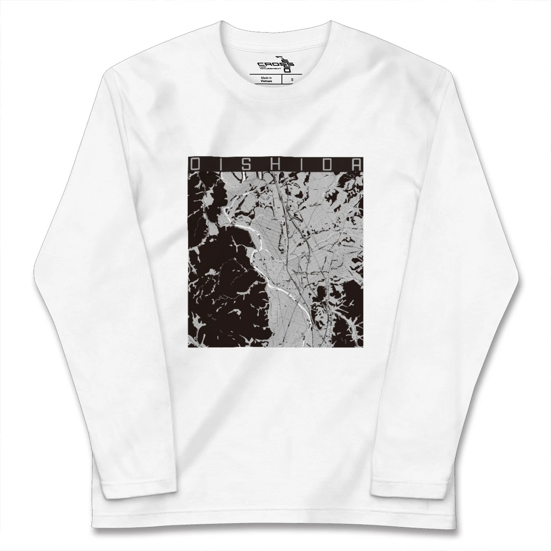 【大石田(山形県)】地図柄ロングスリーブTシャツ