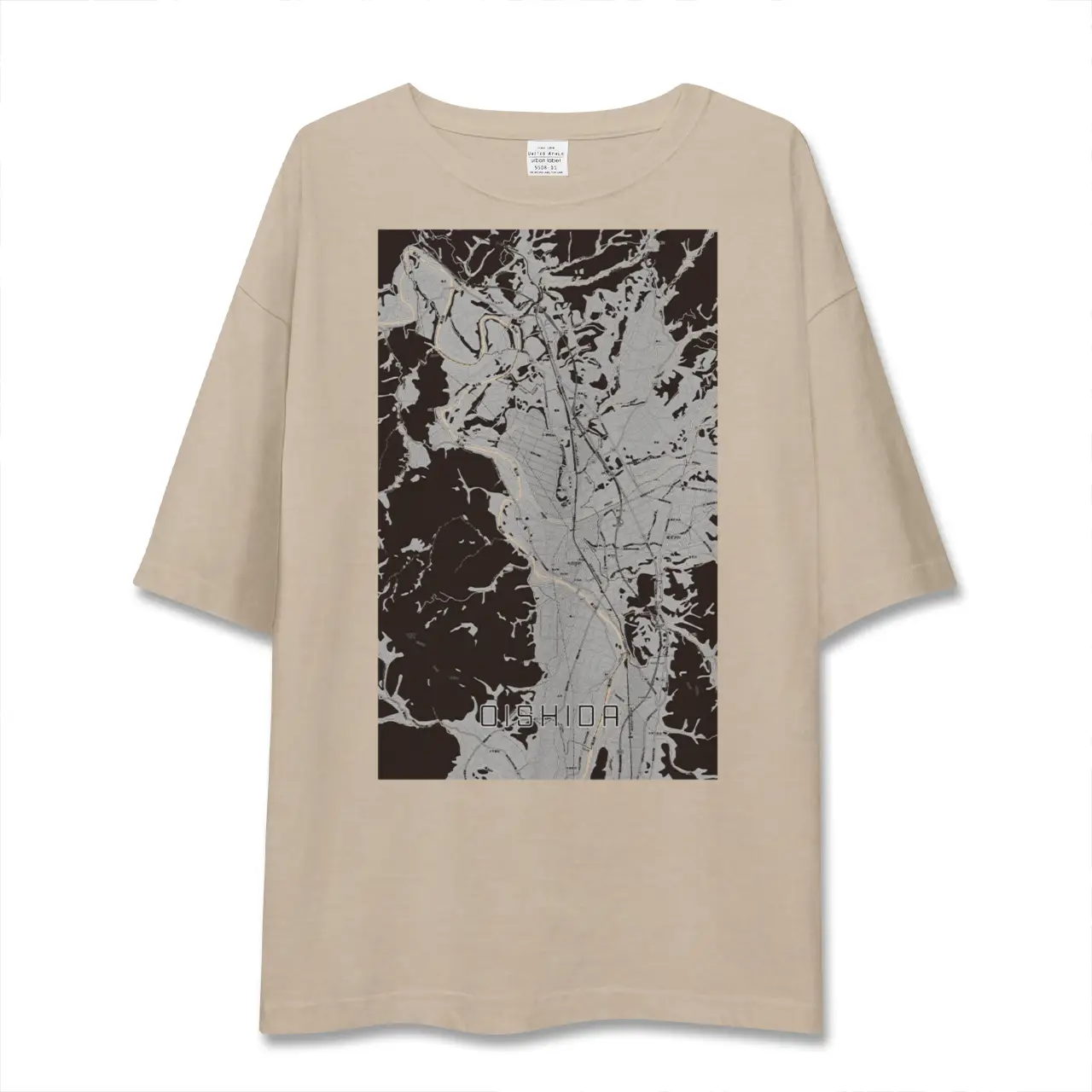 【大石田（山形県）】地図柄ビッグシルエットTシャツ