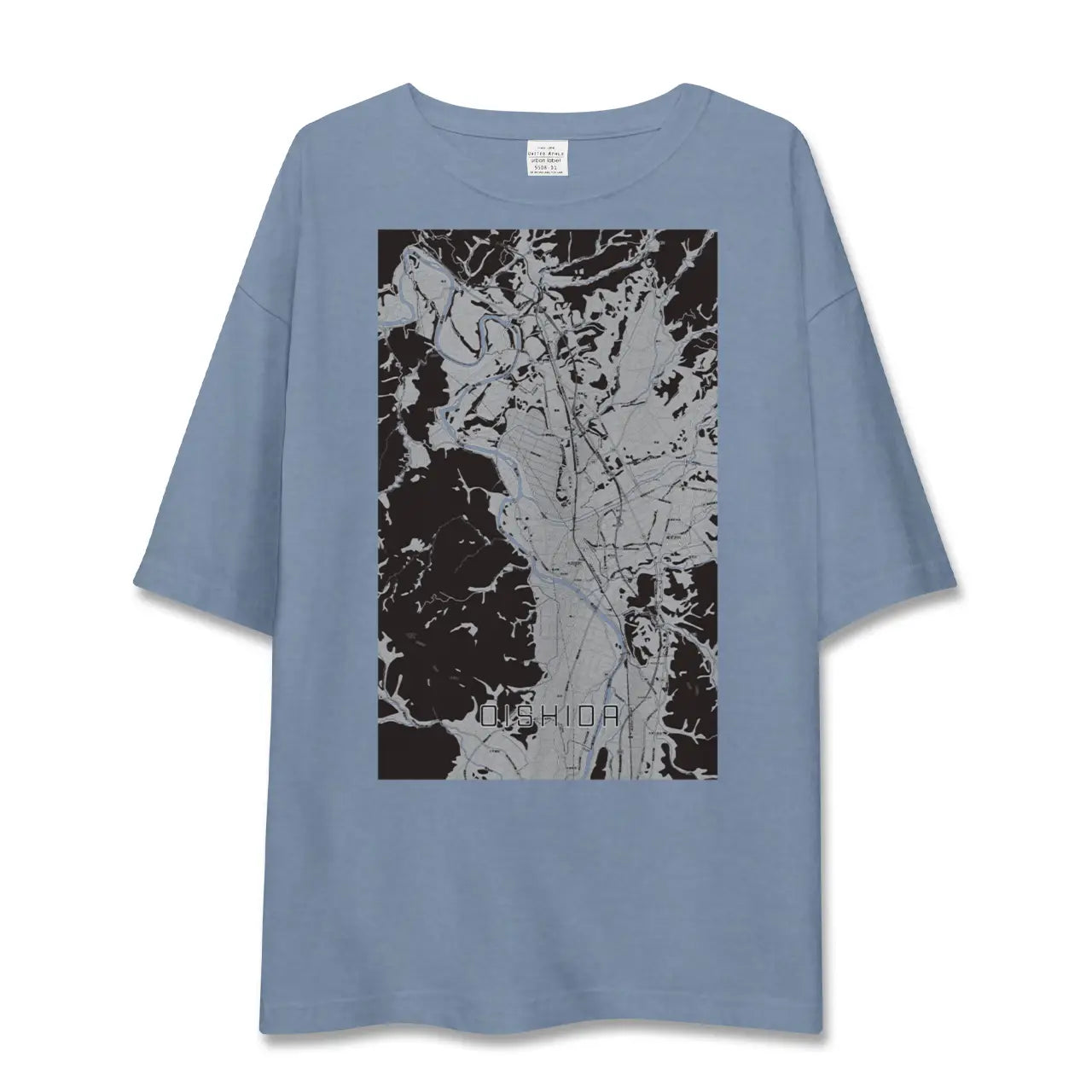 【大石田（山形県）】地図柄ビッグシルエットTシャツ