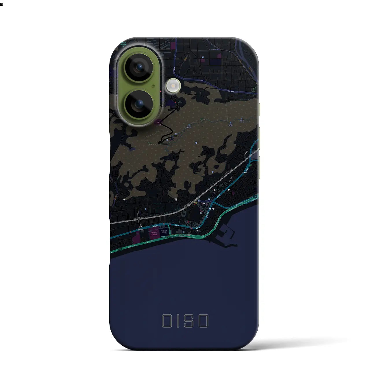 【大磯（神奈川県）】地図柄iPhoneケース（バックカバータイプ）