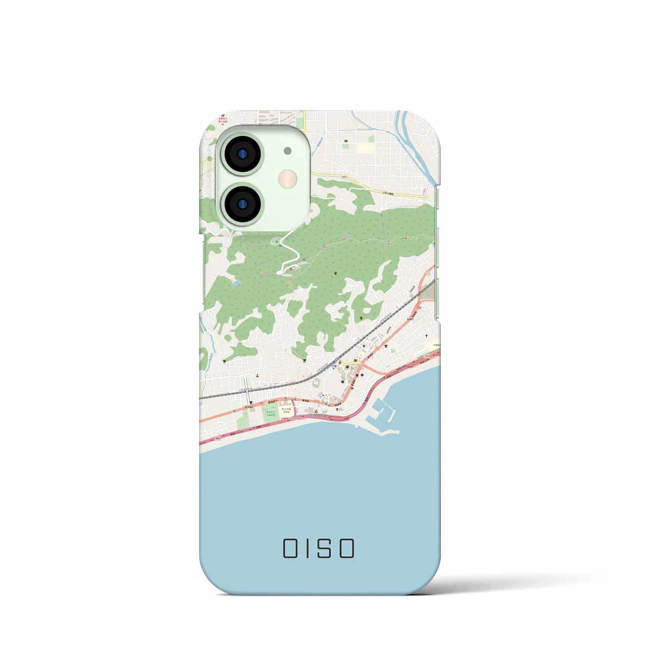 【大磯（神奈川県）】地図柄iPhoneケース（バックカバータイプ）