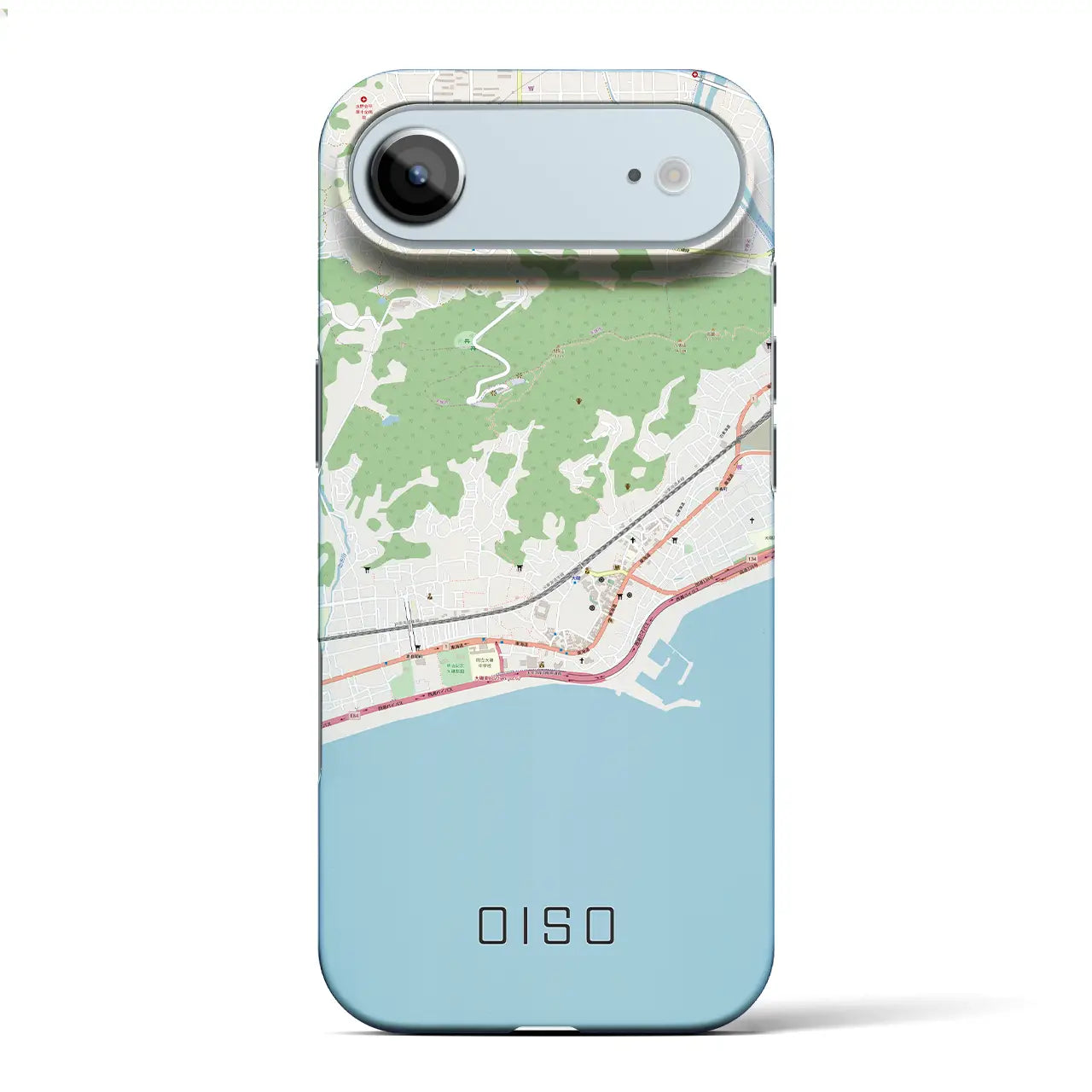 【大磯（神奈川県）】地図柄iPhoneケース（バックカバータイプ）ナチュラル・iPhone 17 Pro Max 用