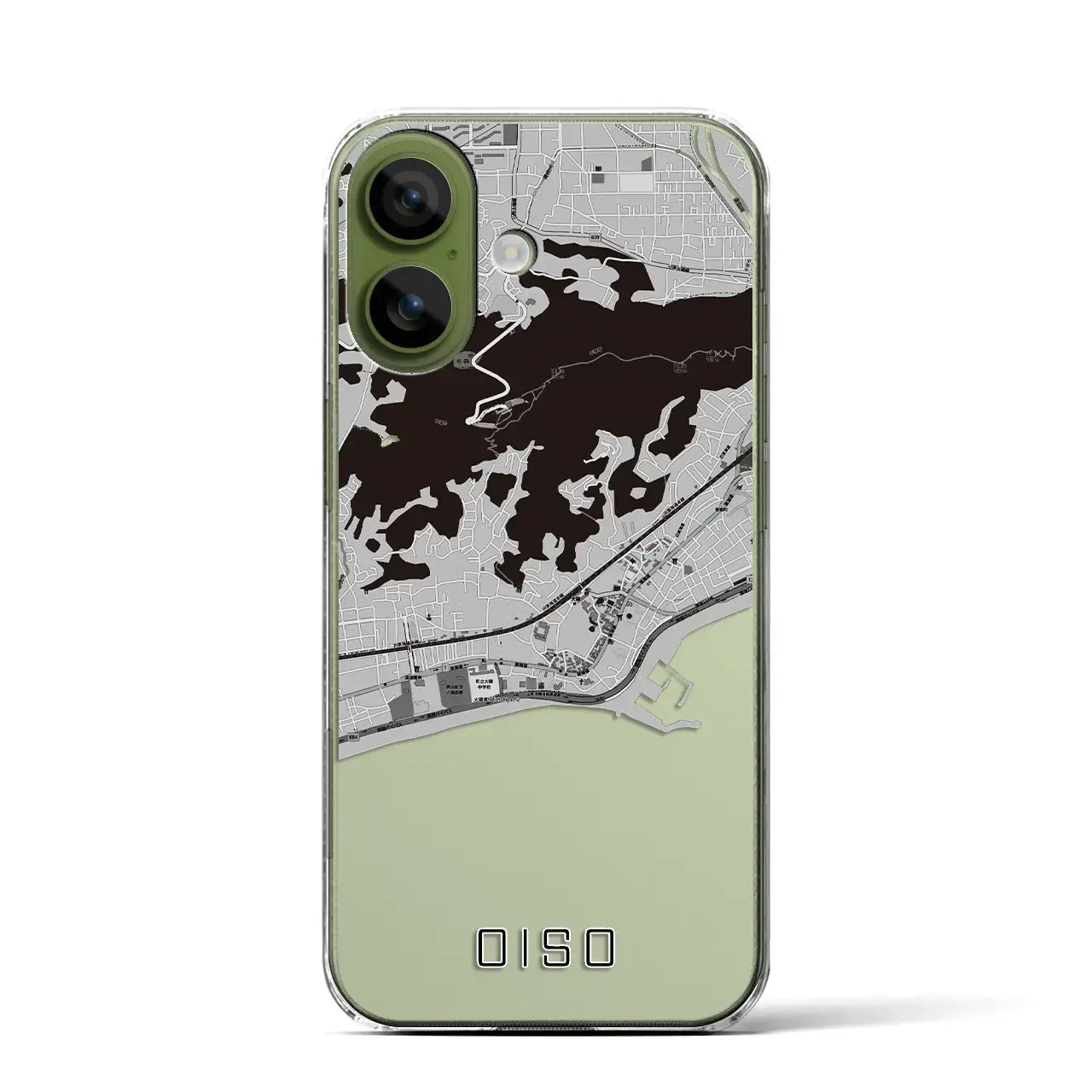 【大磯（神奈川県）】地図柄iPhoneケース（クリアタイプ）