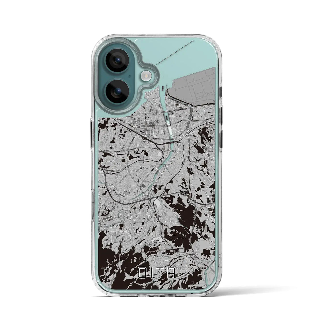 【大分(大分県)】地図柄iPhoneケース(MagSafeタイプ)モノトーン・iPhone 16 Pro 用