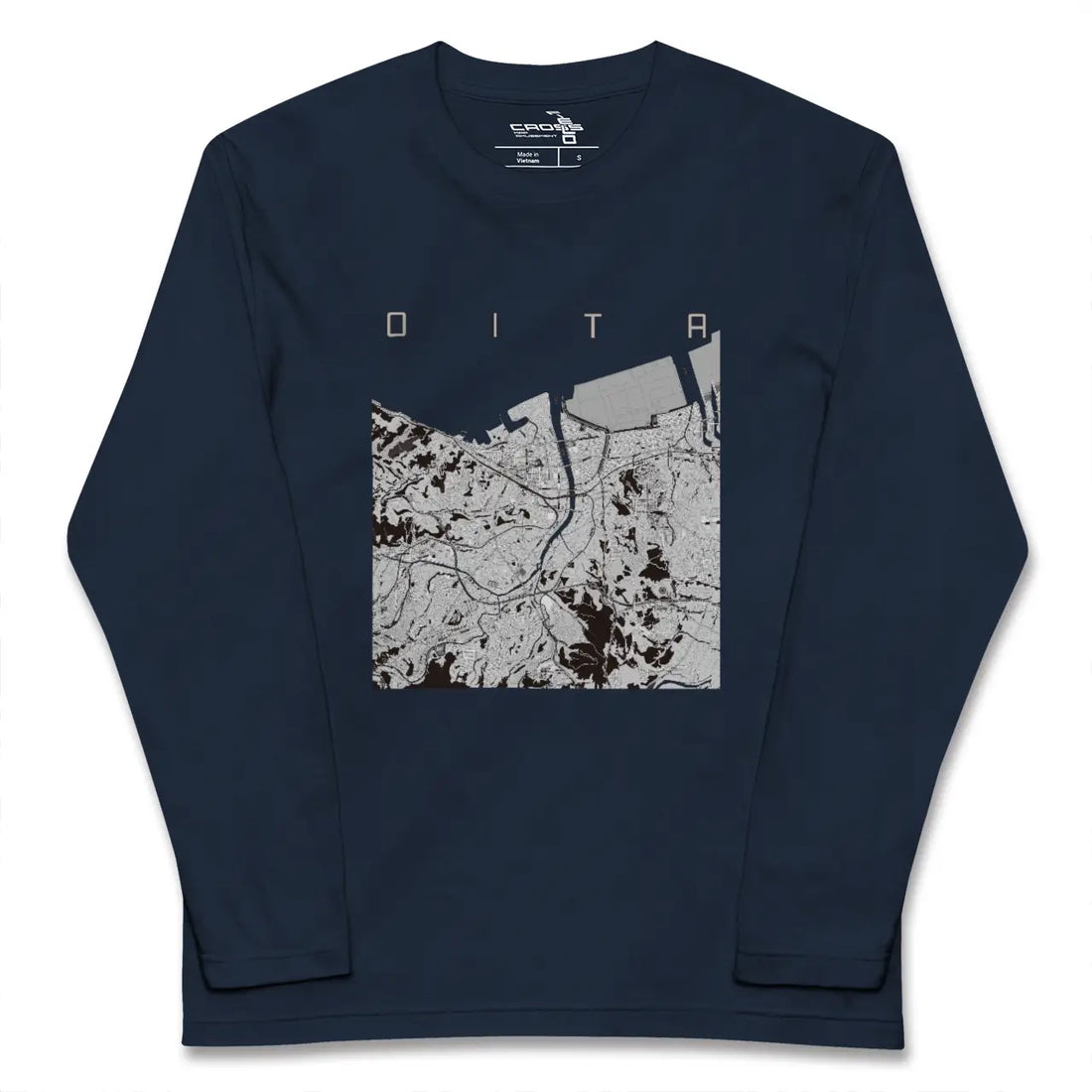 【大分（大分県）】地図柄ロングスリーブTシャツ