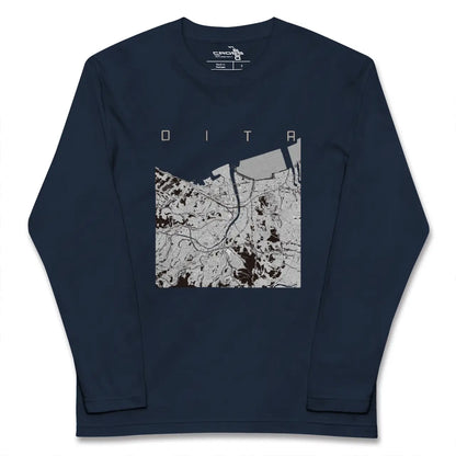 【大分（大分県）】地図柄ロングスリーブTシャツ