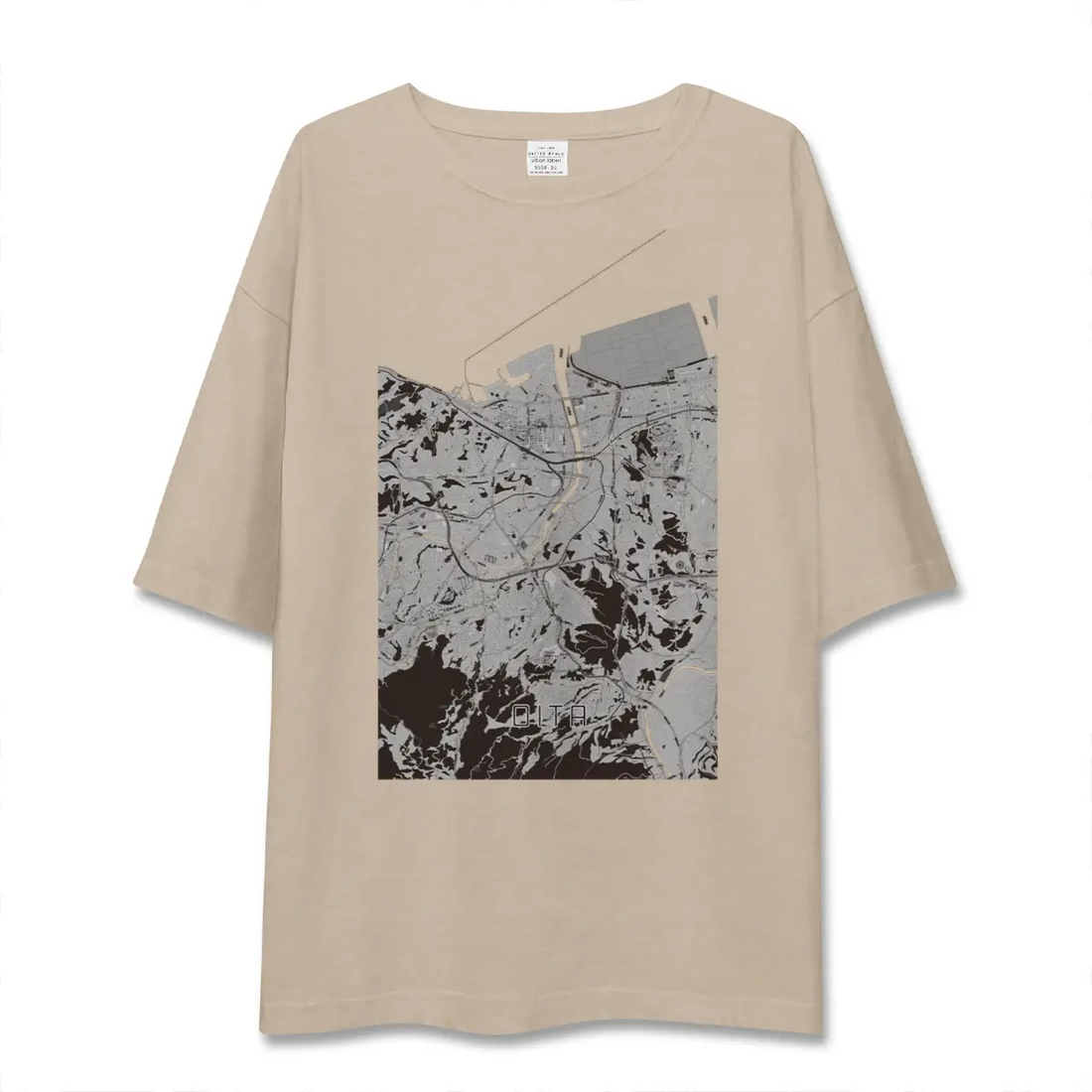 【大分（大分県）】地図柄ビッグシルエットTシャツ