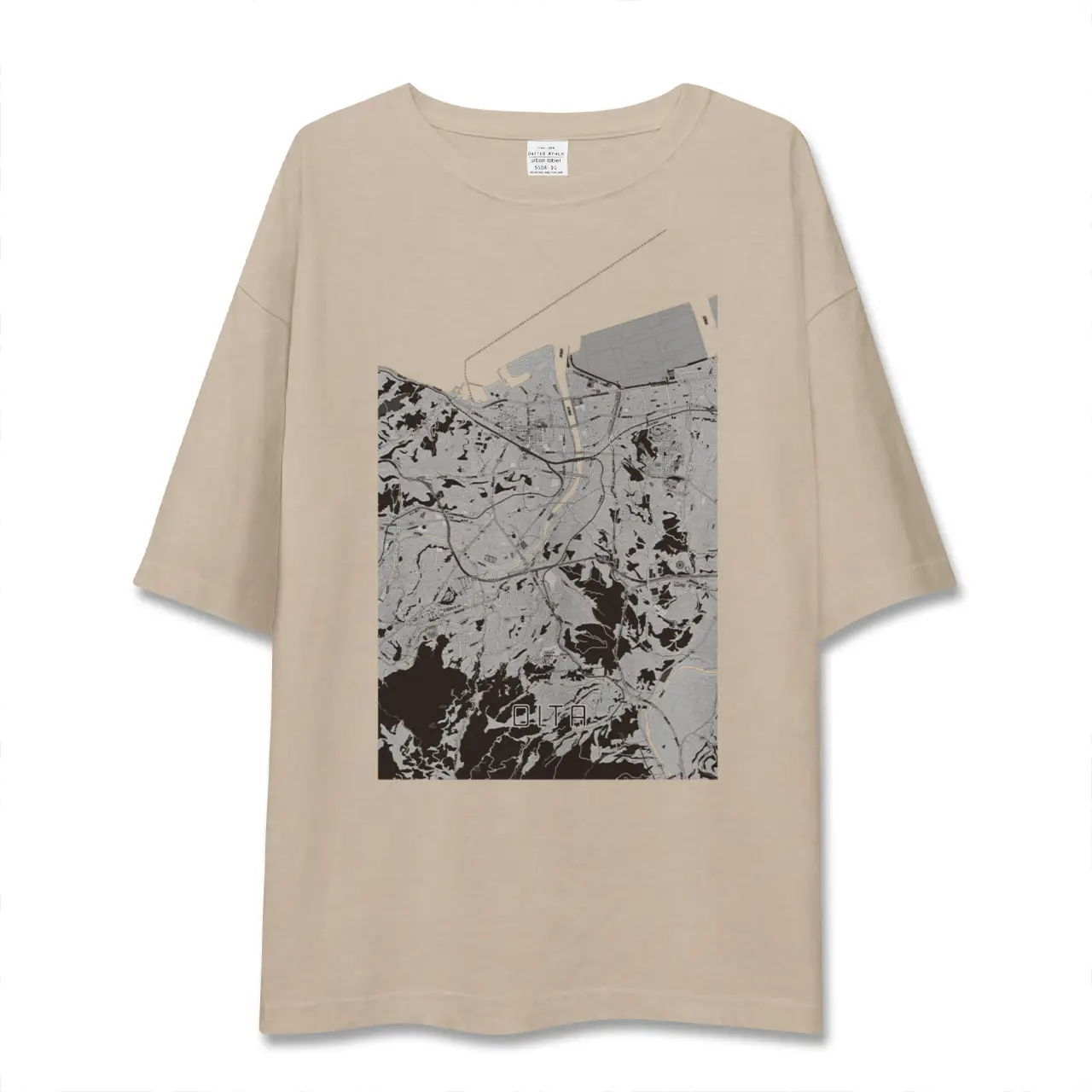 【大分（大分県）】地図柄ビッグシルエットTシャツ
