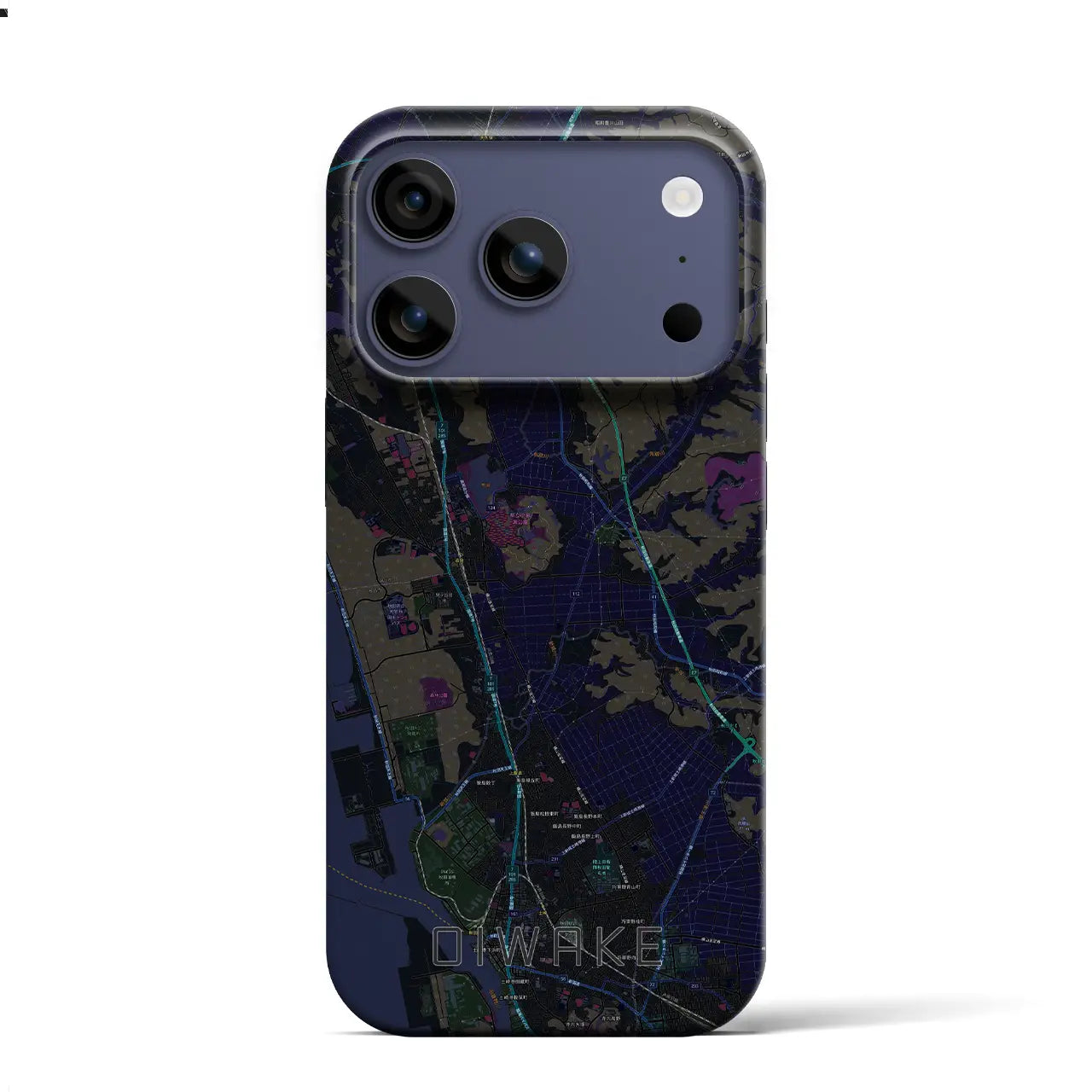 【追分（秋田県）】地図柄iPhoneケース（バックカバータイプ）