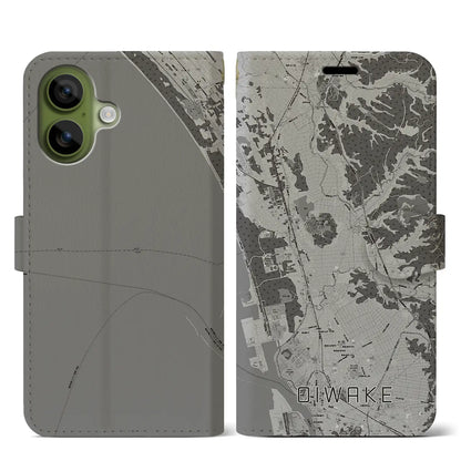 【追分（秋田県）】地図柄iPhoneケース（手帳タイプ）